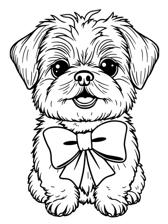 shih tzu coloring page