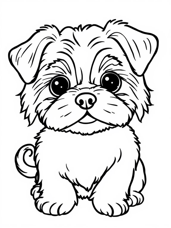 shih tzu coloring page