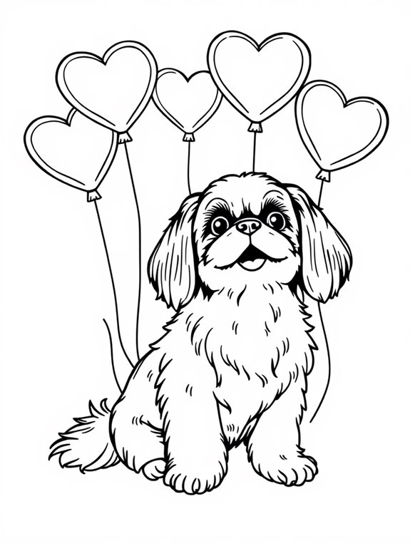 shih tzu coloring page