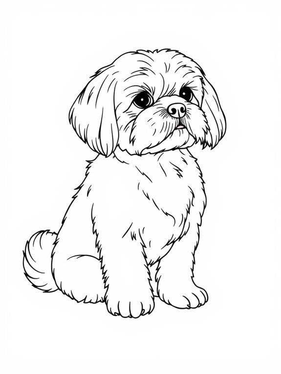 shih tzu coloring page