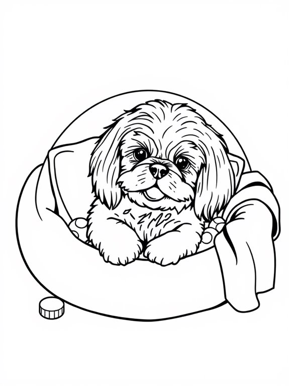 shih tzu cozy dog bed