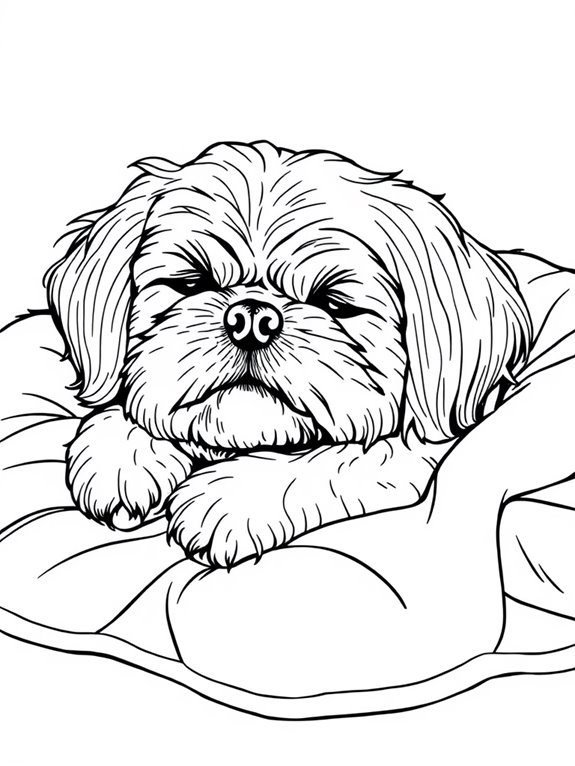 shih tzu resting peacefully