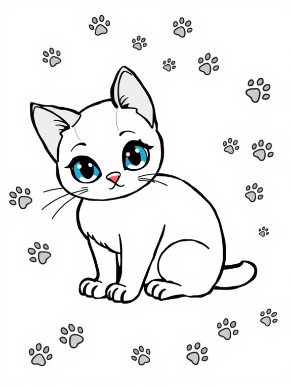 siamese cat coloring page