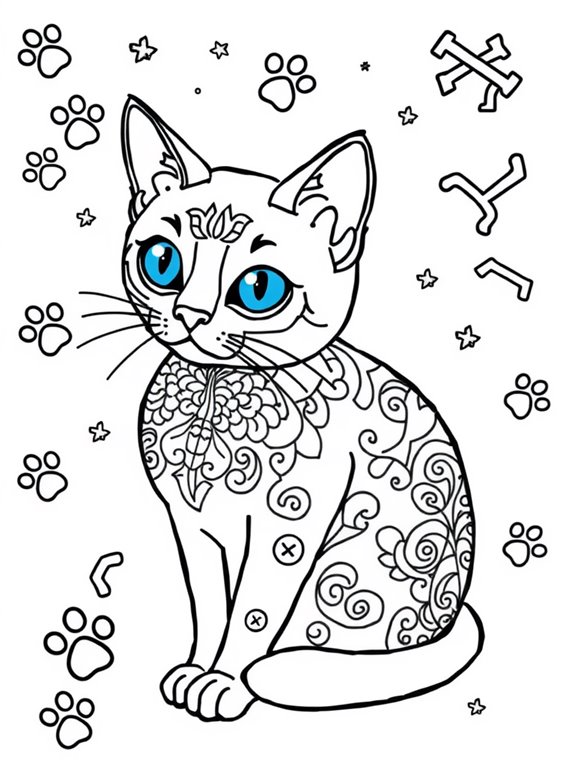 siamese cat coloring patterns