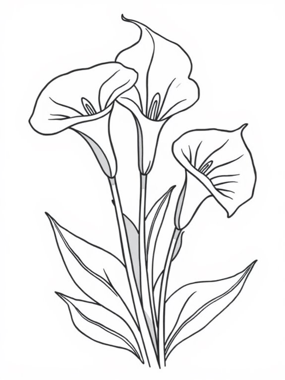 simple calla lilies design