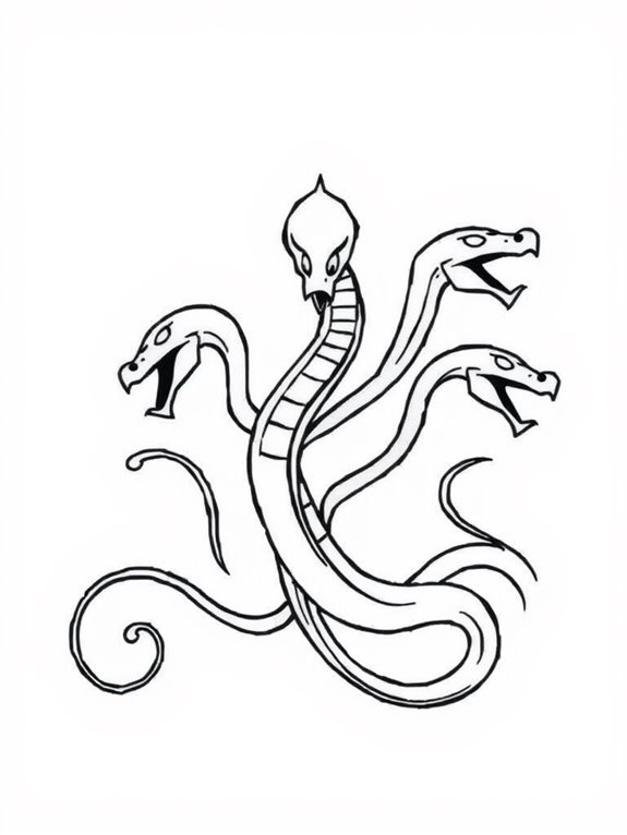 simple hydra coloring design