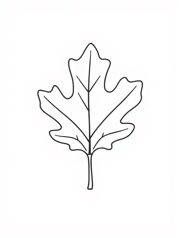 simple oak leaf design