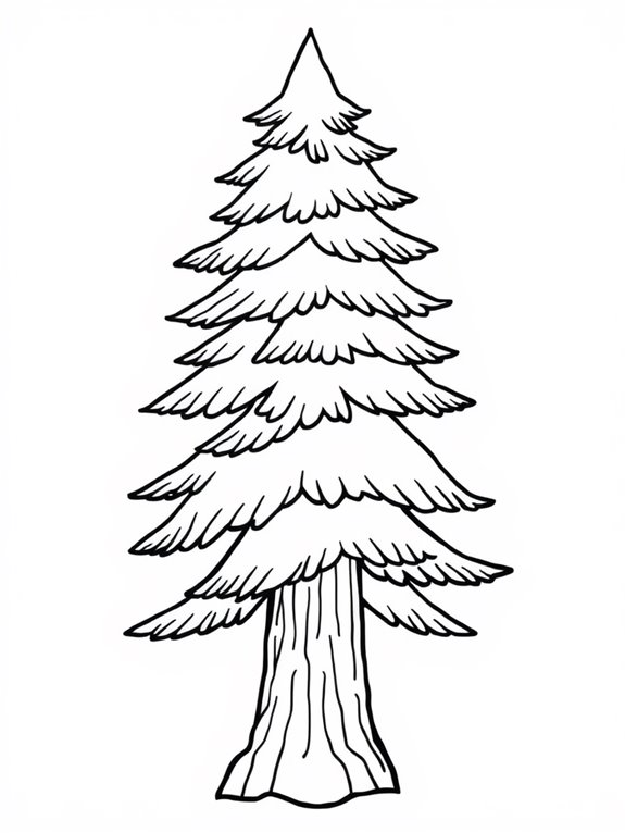 simple pine tree coloring