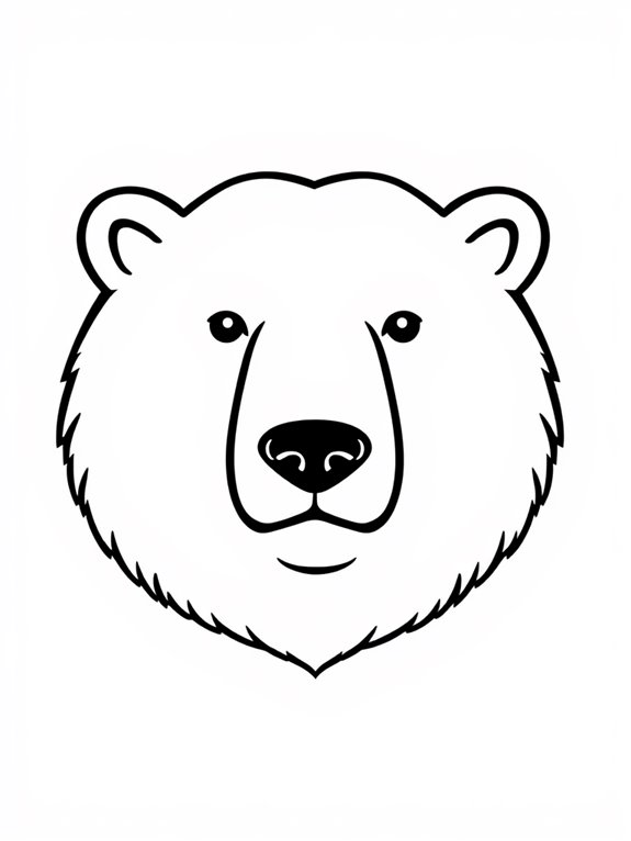 simple polar bear face