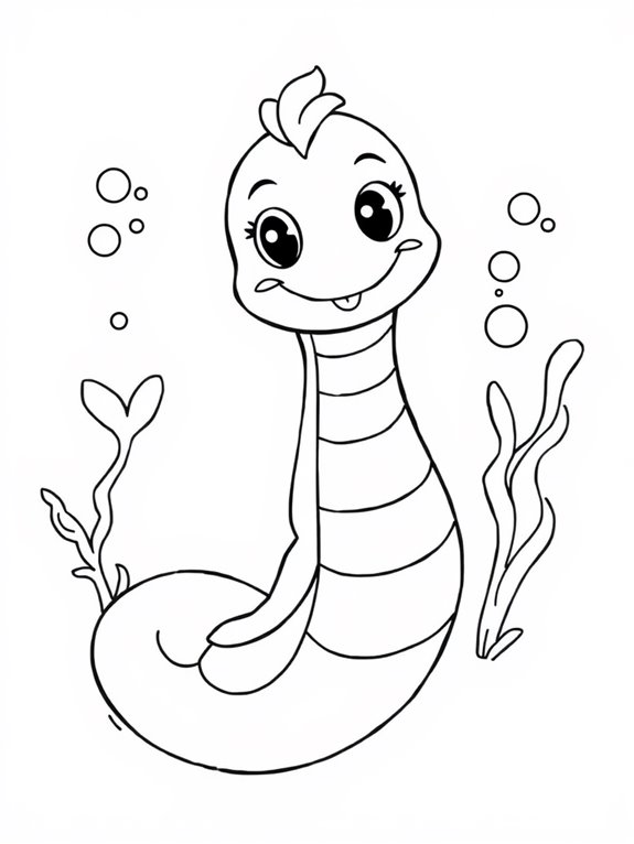 simple sea serpent illustration