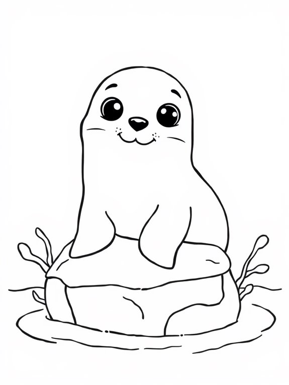 simple seal coloring page