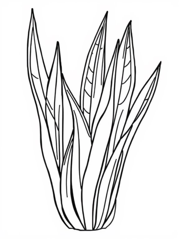 simple snake plant illustration