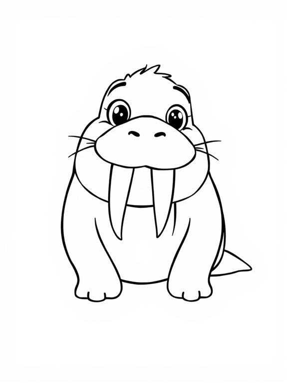 smiling cartoon walrus illustration