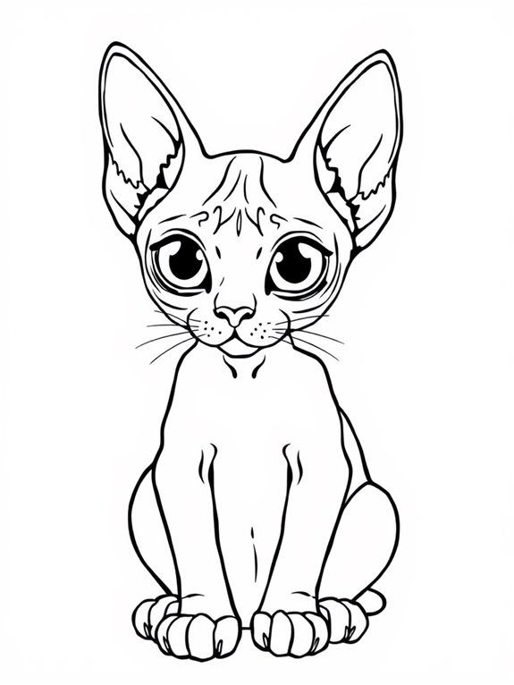 sphynx cat with big eyes