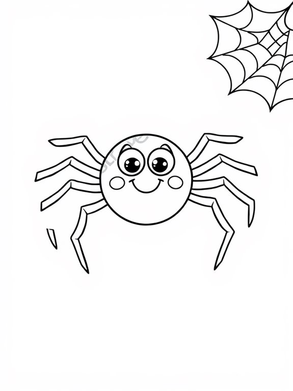 spider coloring page activity