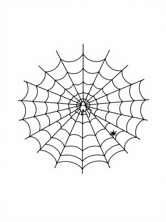 spider web coloring page