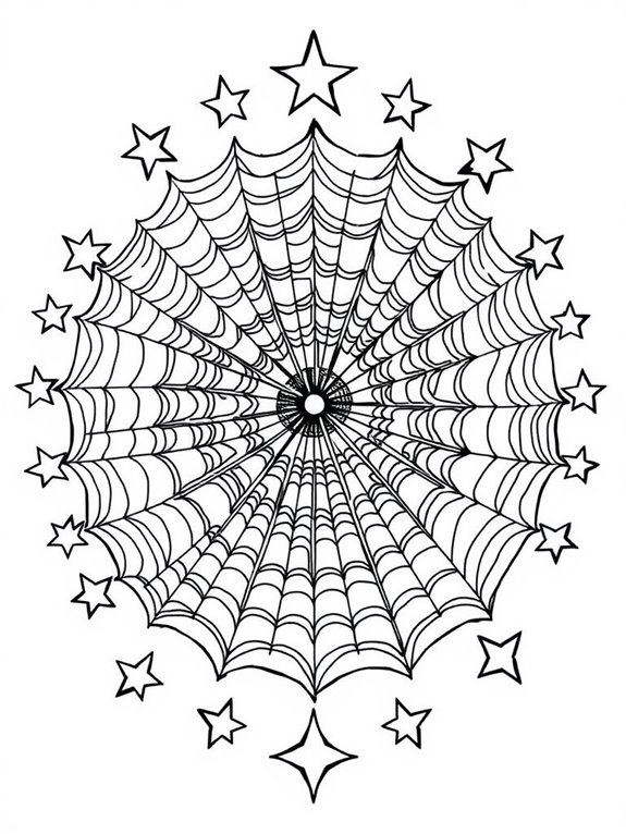 spider web with stars