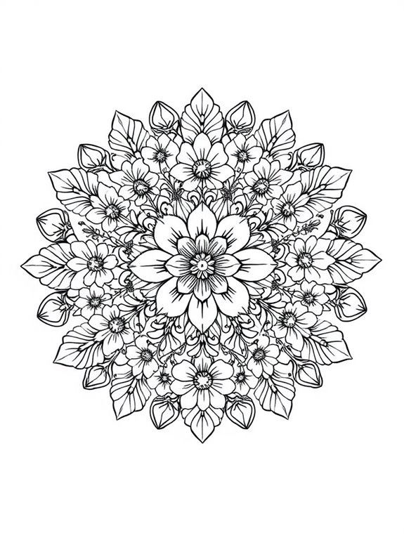 spring flower mandala design