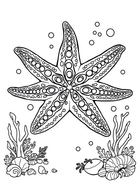 starfish coloring page activity