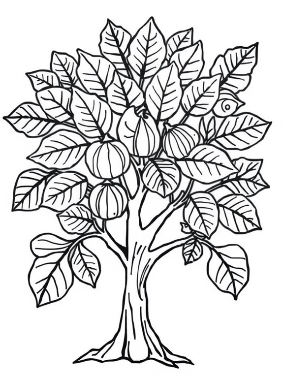 stylized fig tree leaves