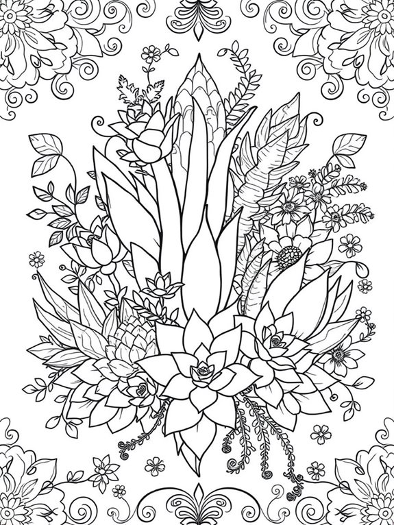 succulents with patterned backgrounds