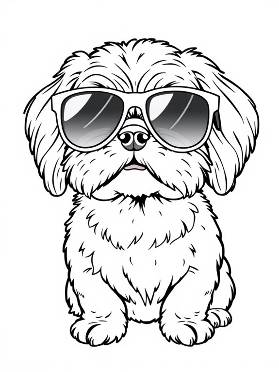 sunglasses wearing shih tzu