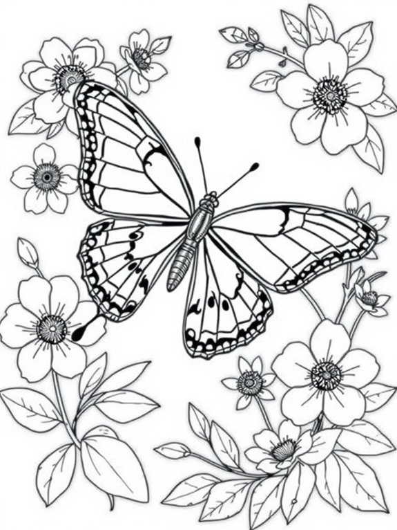 swallowtail butterfly coloring page