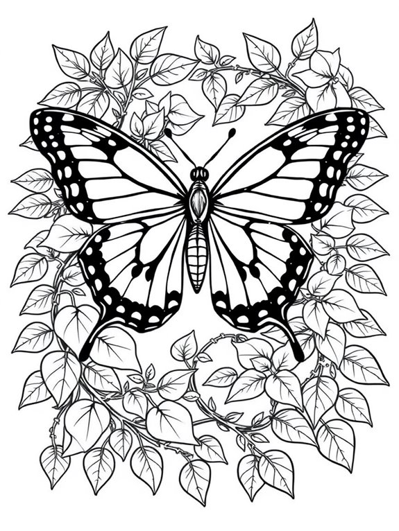 swallowtail butterfly coloring page