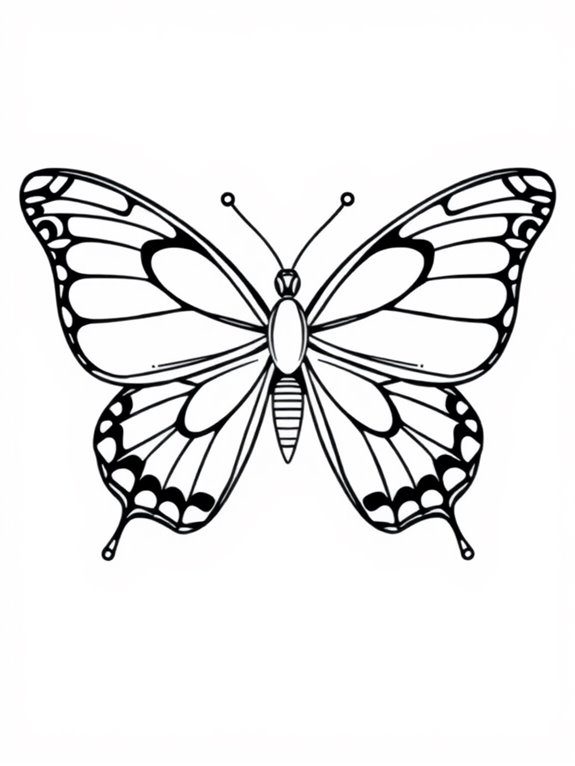 swallowtail butterfly coloring page