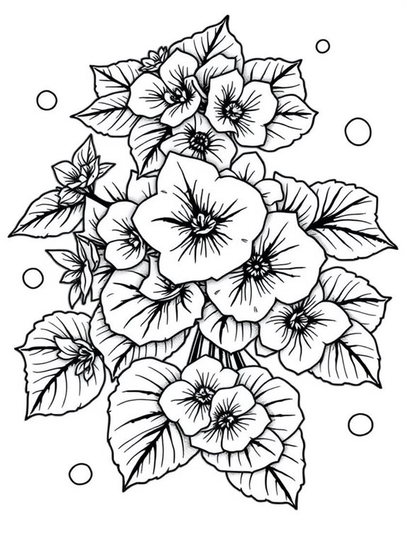 sweet baby begonias coloring page