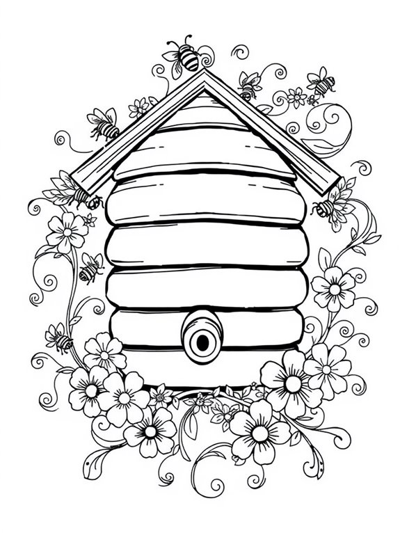 swirling patterns beehive design