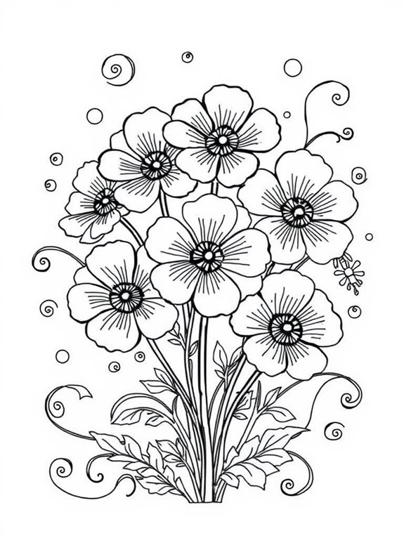 swirly buttercup coloring page