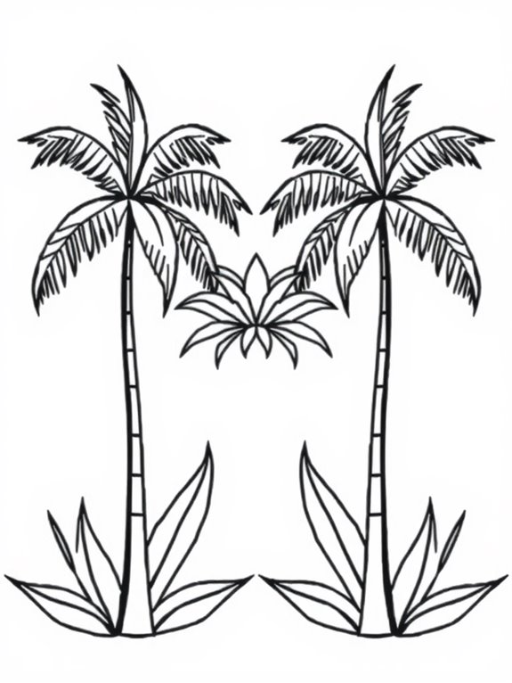 symmetrical geometric palm design