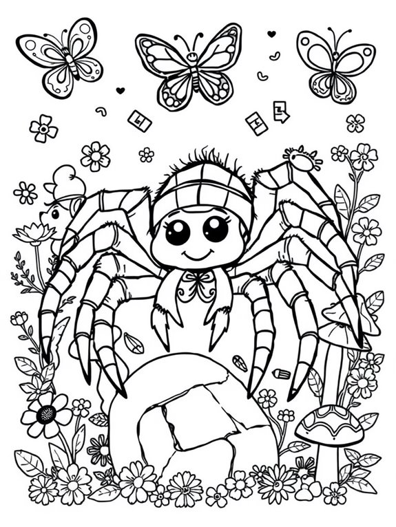 tarantula coloring page characters