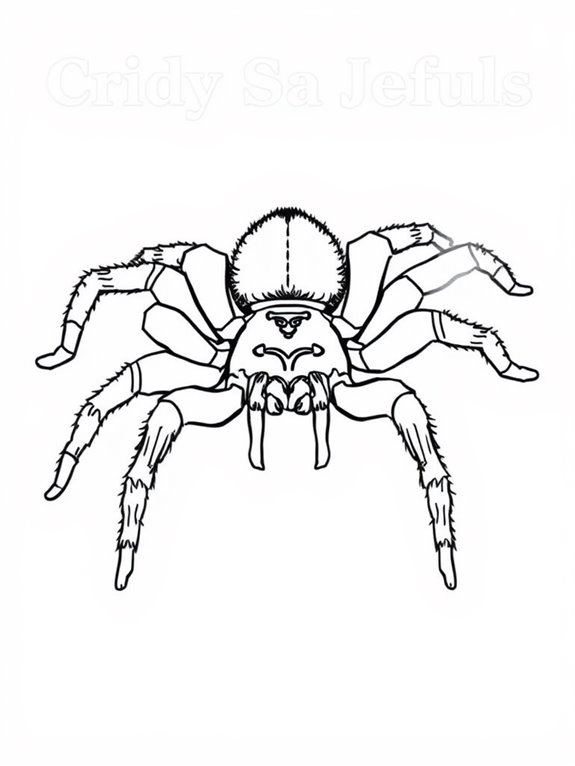 tarantula coloring page design