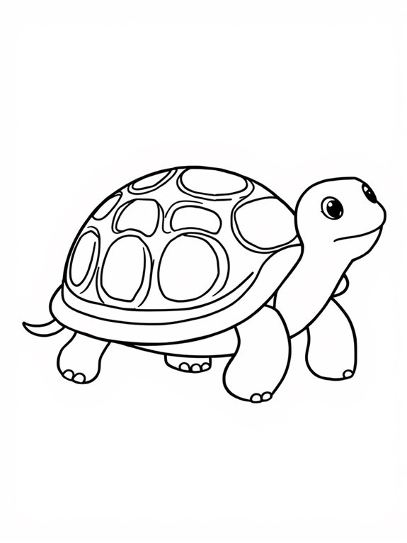 tortoise coloring page design