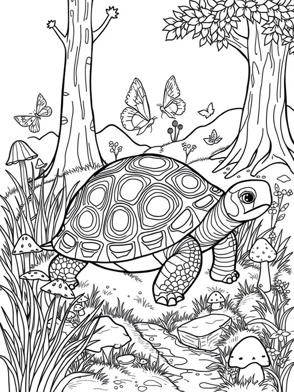 tortoise themed coloring activity