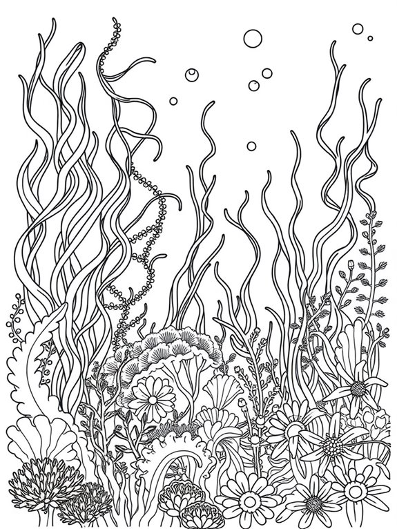 underwater plants coloring page