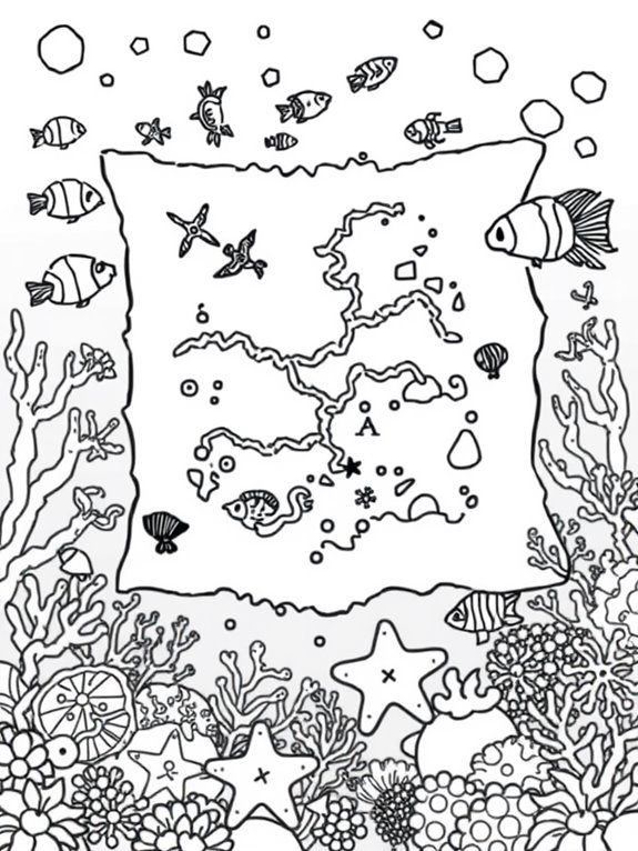 underwater treasure map adventure