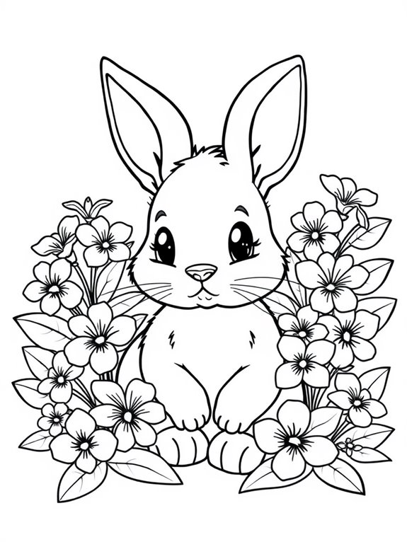 violet themed animal coloring page