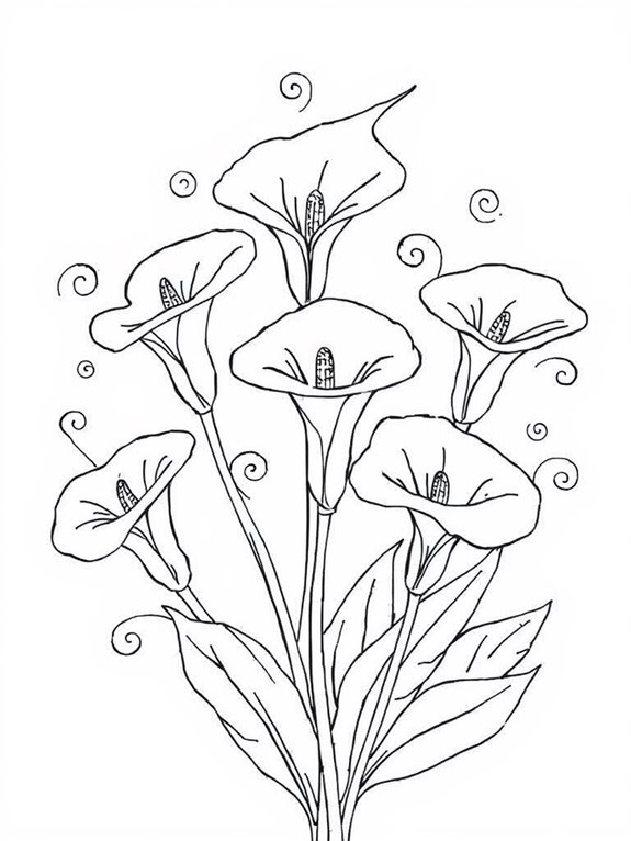 whimsical calla lilies art