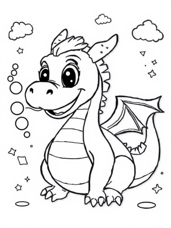 whimsical dragon coloring fun