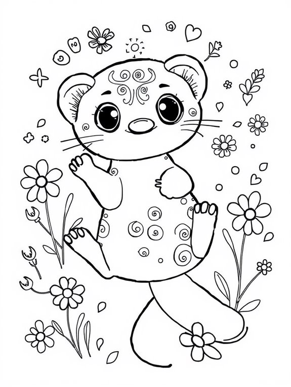 whimsical ferret big eyes