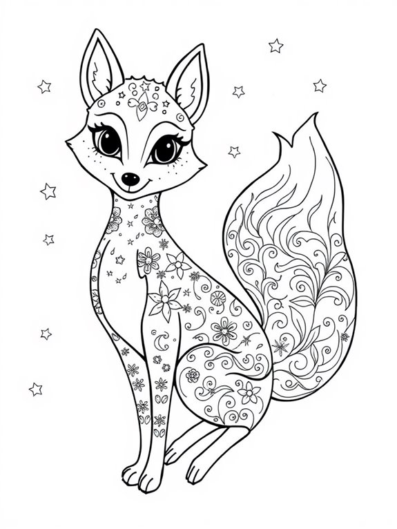 whimsical magical fox design