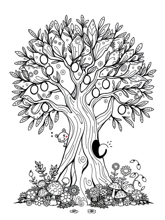 whimsical olive tree designs