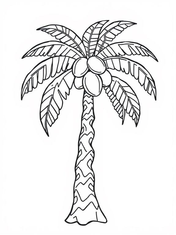 zigzag coconut tree design